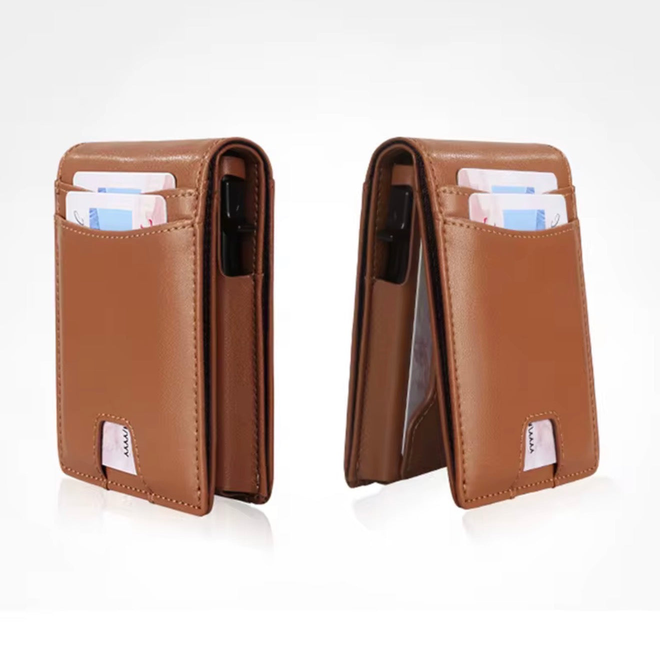 Carbon Fiber Trifold Magnetic Credit Card Wallet