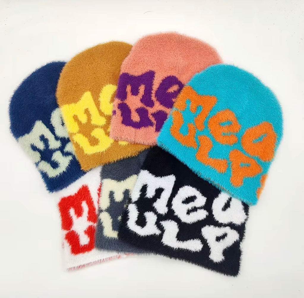 Fuzzy Mea Culpa Beanies