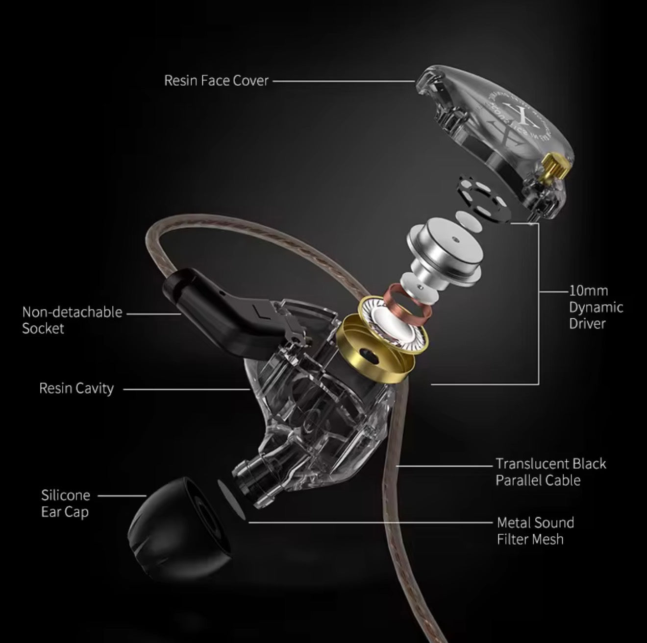 Crystalline High grade earbuds